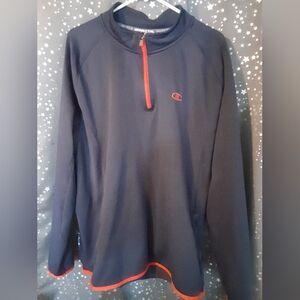 Men's Champion Navy and Red Quarter Zip Pullover Size XXL